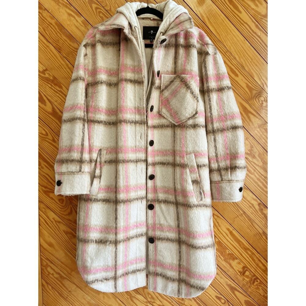 Avec Les Filles Plaid Flannel Shirt Jacket Shacket